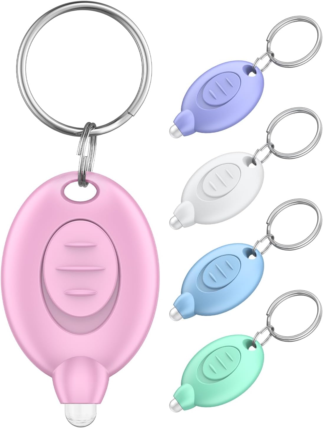 Uniclife 5 Pack LED Keychain Flashlight 5 Color Shells