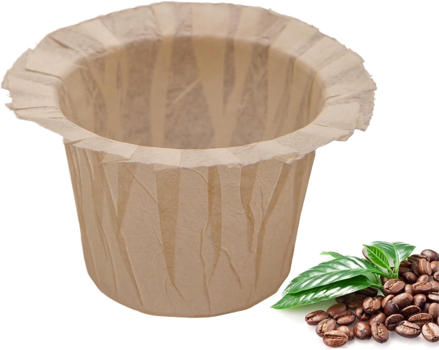 Irmidi 100 Disposable K Cup Paper Filters for Keurig 1.0 and 2.0, Natural