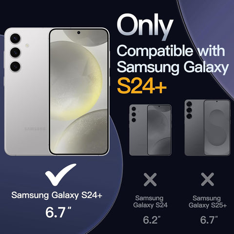 JETech Case for Samsung Galaxy S24 Plus, Anti-Yellowing, Clear