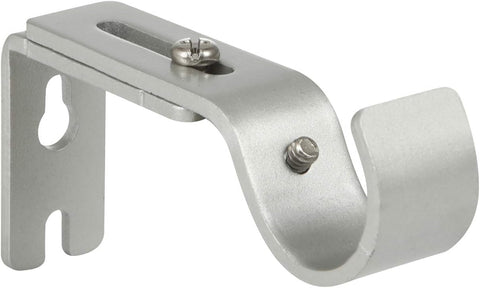Heavy Duty Adjustable Curtain Rod Brackets Rod Holders for 1 Inch Rod, Silver Color, (Set of 2)