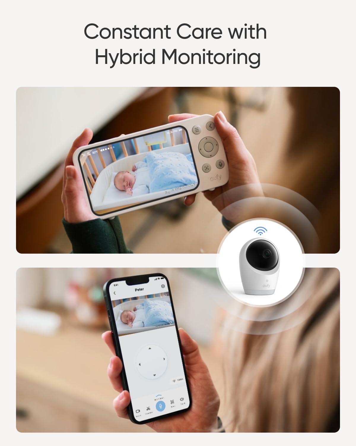 eufy Baby Monitor E21, 4K UHD Camera, 5" 720p Screen, No Wi-Fi