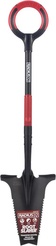 Root Slayer RS220 Heavy Duty Garden Shovel, Serrated Blade, Black