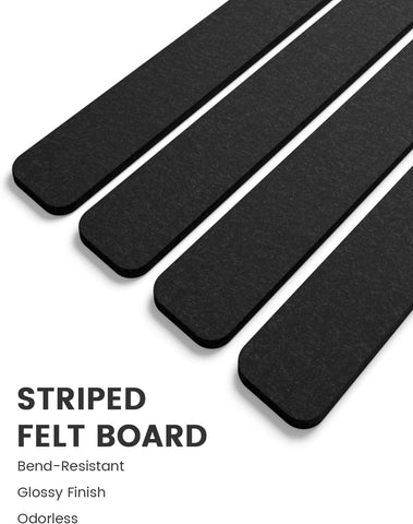 Fluxynara 13" x 2" Felt Wall Panels, Black