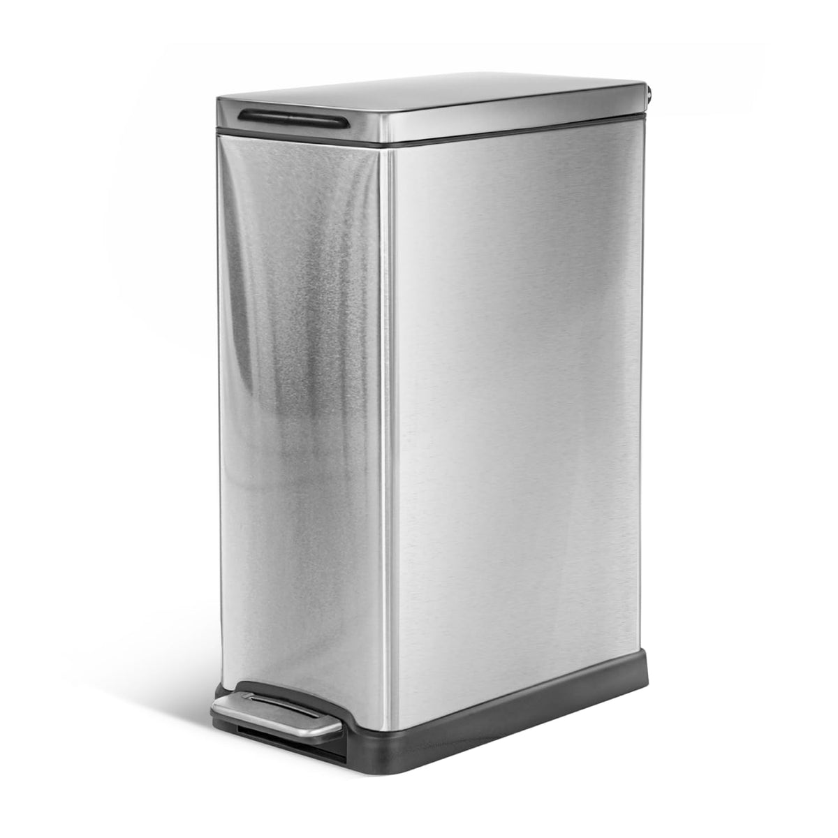Home Zone Living 12 Gallon Kitchen Trash Can with Slim Fit Design
