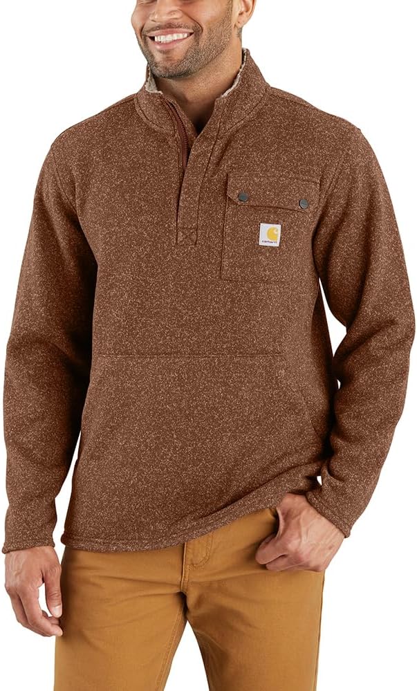 Carhartt Men's Relaxed Fit Midweight Quarter-Zip Pocket Sweater Fleece