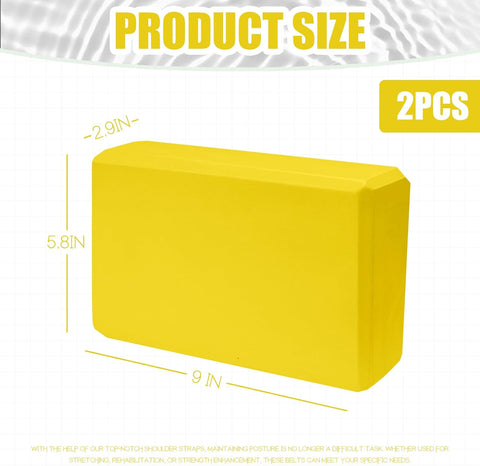 Septo 2 Pcs Yoga Blocks, 9x6x3 Inch Foam Blocks for Pilates