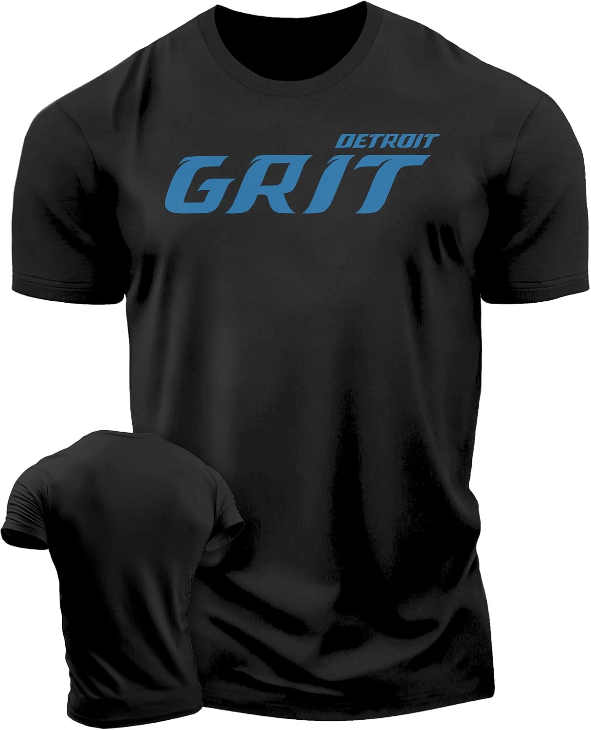 Detroit Grit T-Shirt for Men, Athletic Running Gym Workout Short Sleeve Shirt