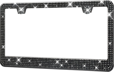 HOTOR License Plate Frame - Lastingly Bling and Sparkly Car Bracket Holder