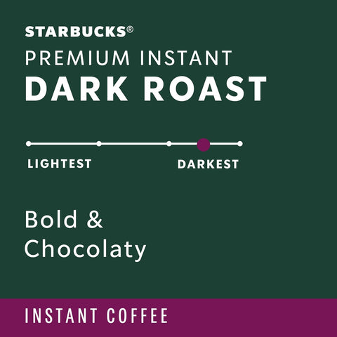 Starbucks Premium Instant Coffee Dark Roast, 3 Tins 3.17 oz | 100% Arabica premium instant and microground coffee; Dark Roast; 3 tins, 3.17 oz each