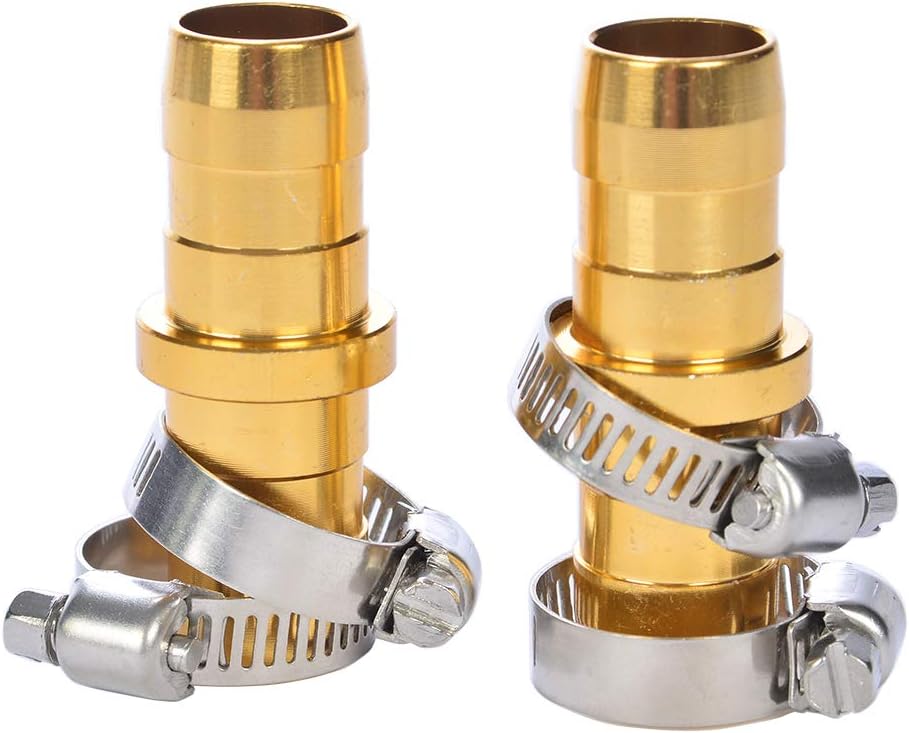2 Pack Garden Hose Connector Repair Mender Kit with Stainless Clamp,Fits 3/4"-5/8" Water Hose Repair Fitting