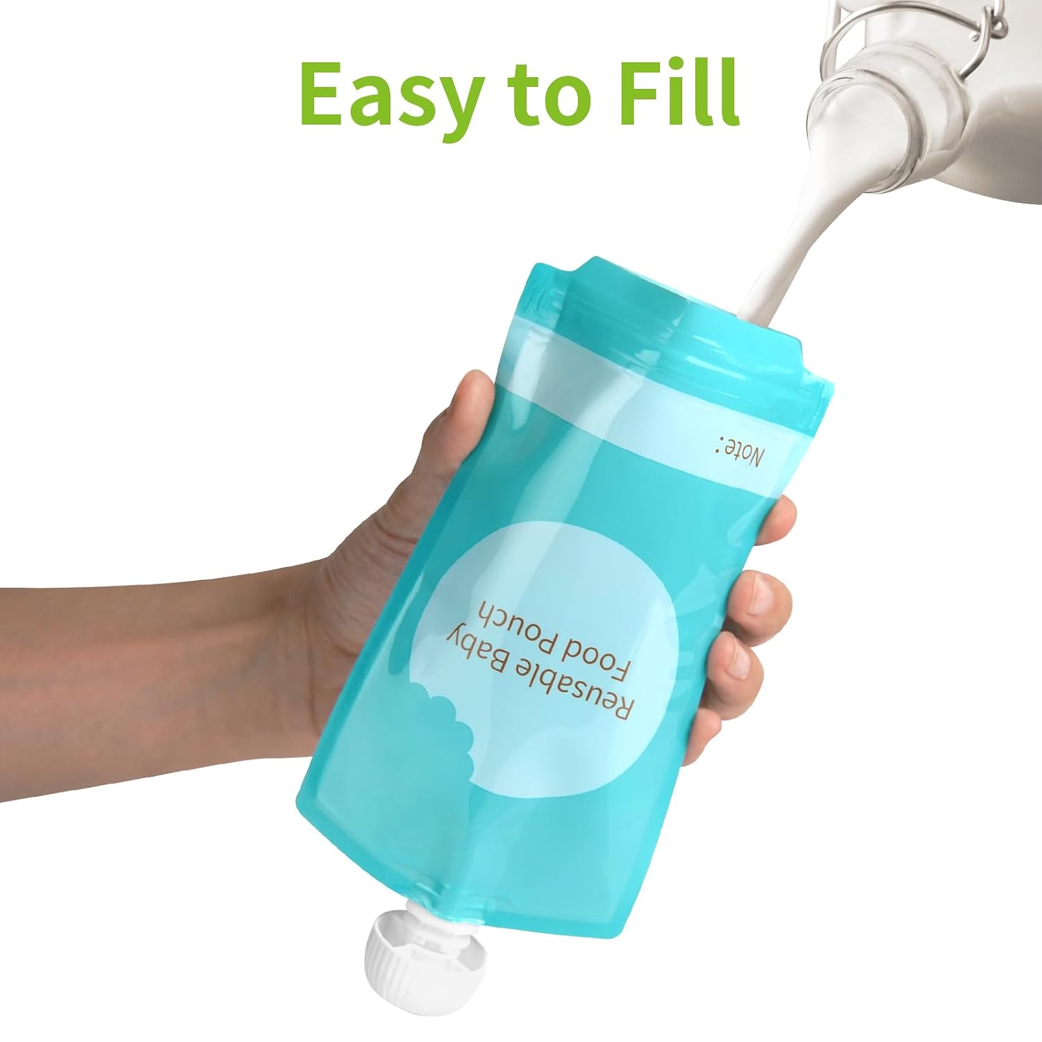 Kirecoo 12PCS 7oz Reusable Refillable Baby Food Squeeze Pouches