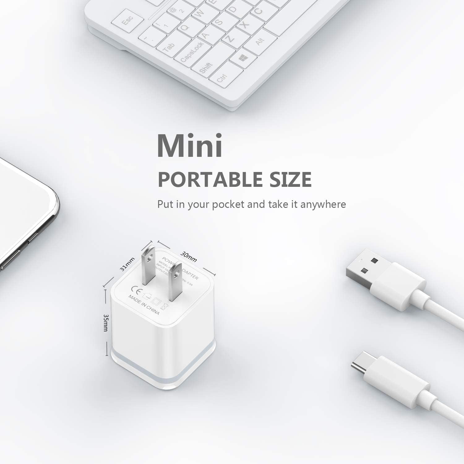 USB Wall Charger, LUOATIP 3-Pack 2.1A 5V Dual Port Cube Power Adapter Plug Block Charging Box Brick for iPhone 14 13 12 11 Pro Max SE XS XR X 8 7 6 6S Plus, Galaxy, LG, Moto, Android Phones