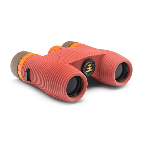 Nocs Provisions Standard Issue 10x25 Waterproof Binoculars, 10X Magnification, Bak4 Prism, Wide View Multi-Coated Lenses for Bird Watching, Hiking & Backpacking - Manzanita Red