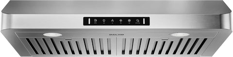 IKTCH 30 Inch Under Cabinet Range Hood with 900-CFM, 4 Speed Gesture Sensing&Touch Control Panel, Stainless Steel Kitchen Vent with 2 Pcs Baffle Filters(IKC01-30)