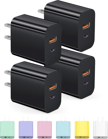 [4 Pack] USB C Charger Block Charging Block Type C Charger