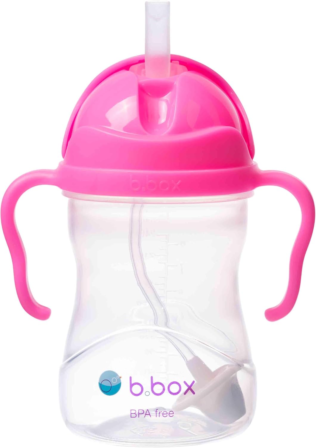 b.box Sippy Cup with Weighted Straw, Toddler Straw Cup, Spill Proof, 8oz