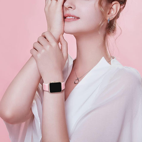 6 Pack Sport Silicone Bands Compatible with Apple Watch Band for Women Men