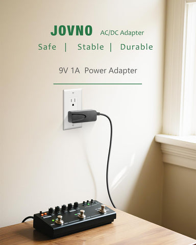 Guitar Pedal Power Supply, 9V DC 1A - Center Negative - 6.6FT Power Cord