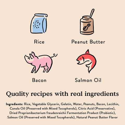 Bocce's Bakery Bac'n Nutty Puppy Training Treats, PB & Bacon Flavor (3 oz)