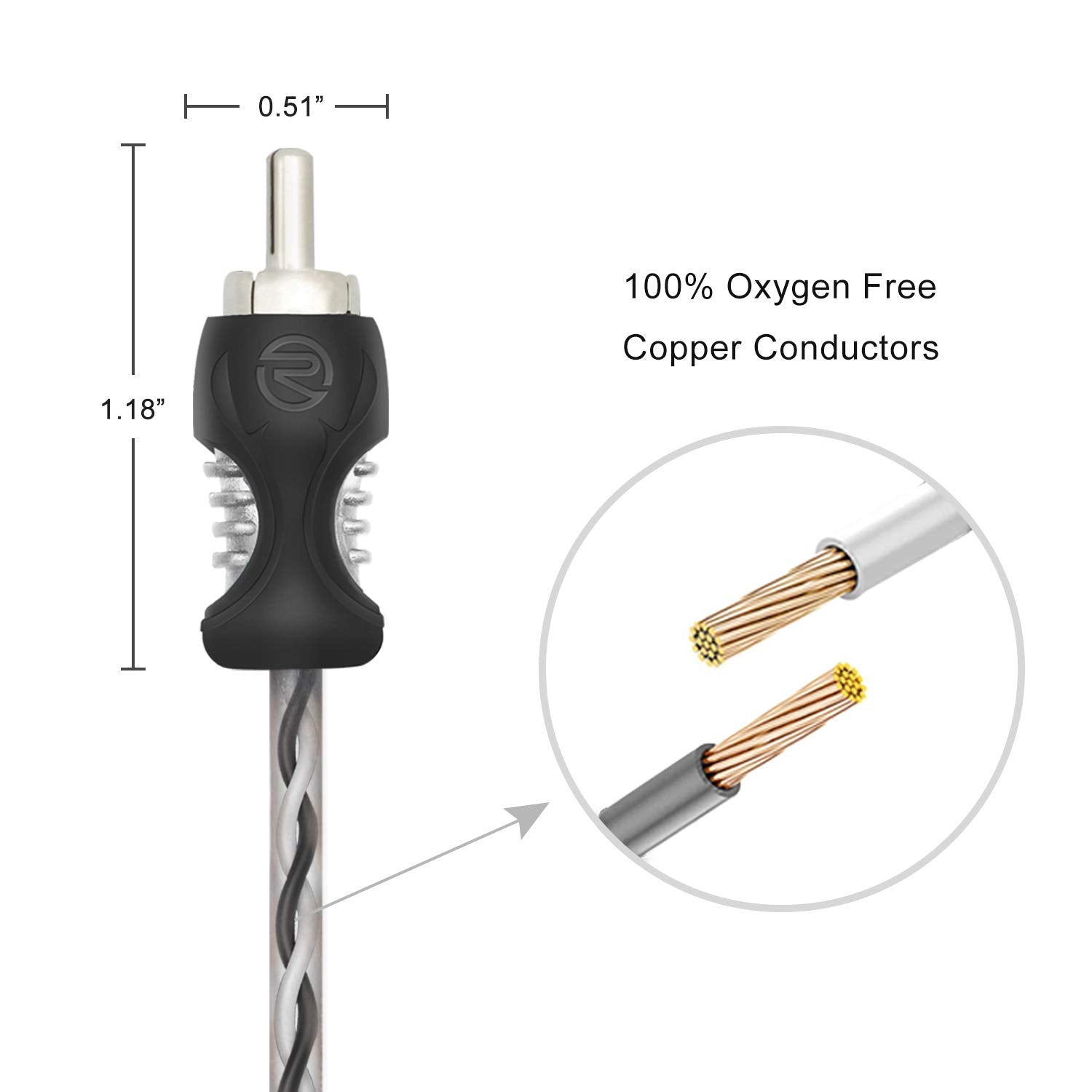 RECOIL RCI412 12ft 4-Channel RCA Audio Cable Twisted Pair Noise Reduction
