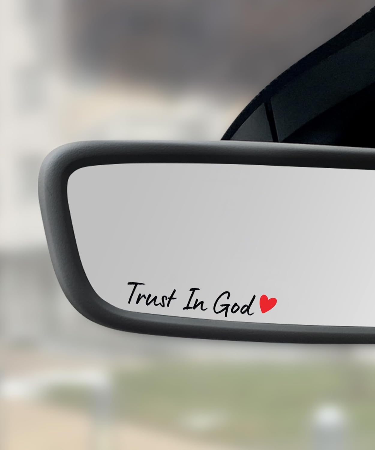 SCUARI 4PCS Car Stickers,Cars Decals,Car Accessories Trust in God Rearview Mirror Sticker,Auto Stickers and Decals,Auto Decals for Women,Trust in God Mirror Decoration,Fits Most Vehicles (Black&Red)