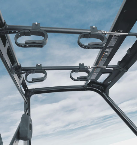 KEMIMOTO UTV Overhead Hunting Tool Holder, Roof Mounted Tool and Bow Rack