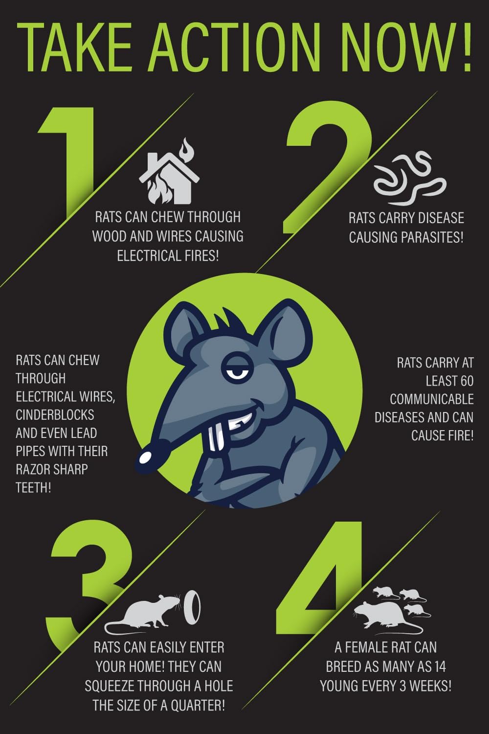 Rat Trap Six Pack - Powerful Reusable Traps for a Quick Kill Indoor or Out