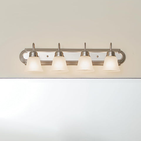 Kichler 4-Light Bathroom Vanity Light, Brushed Nickel