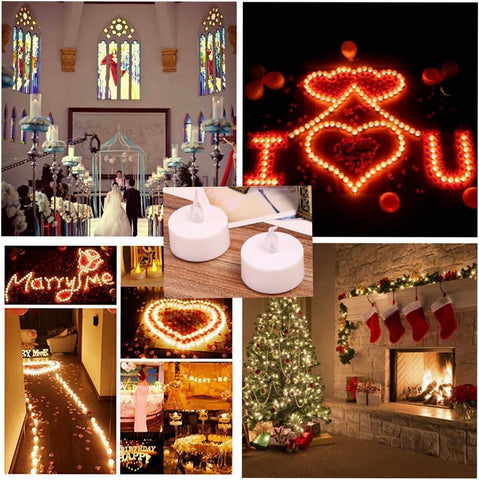 Nancia LED Tea Lights Battery Operated Flameless Candles 100PACK Warm White