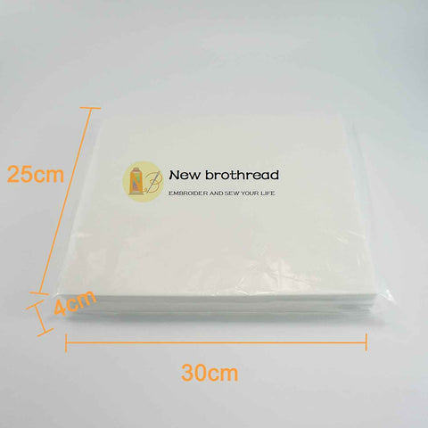 New brothread Cut Away Embroidery Stabilizer 8"x8" - 100 Precut Sheets