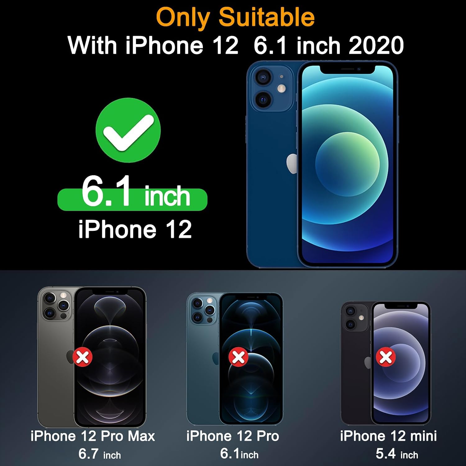 Milomdoi Screen Protector for Apple iPhone 12, Tempered Glass