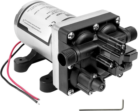 WASSERMANN RV Water Pump 12V DC 4008-101-A65/E65 Replacement, 3.0 GPM 55PSI, Quiet Pump with Pressure Switch for Camper RV Shower Garden Industrial Yacht Sprayer Food Truck Travel Trailer Water Pumps