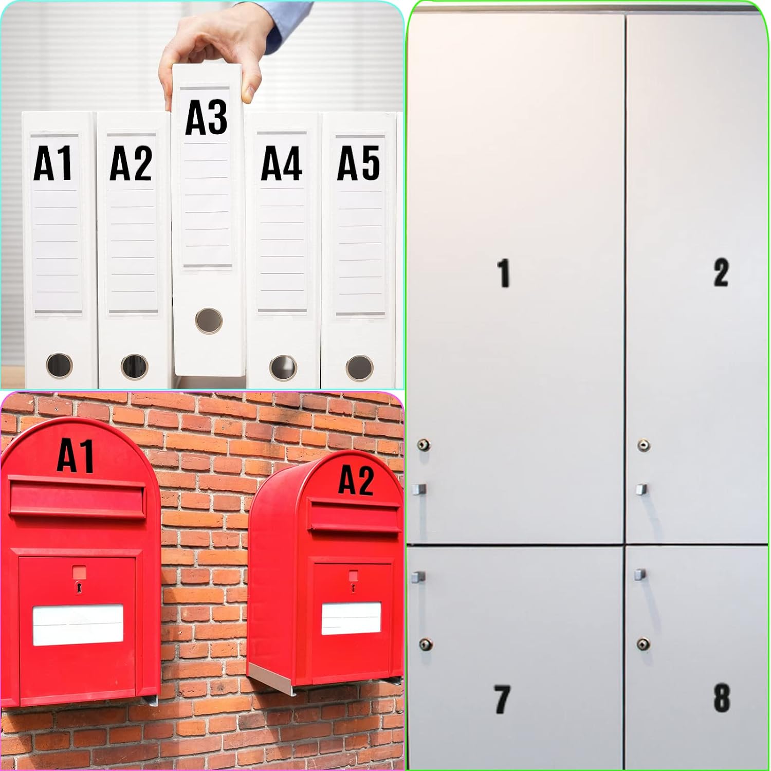 Letter Stickers,Mailbox Numbers,1 Inch Waterproof Vinyl Alphabet