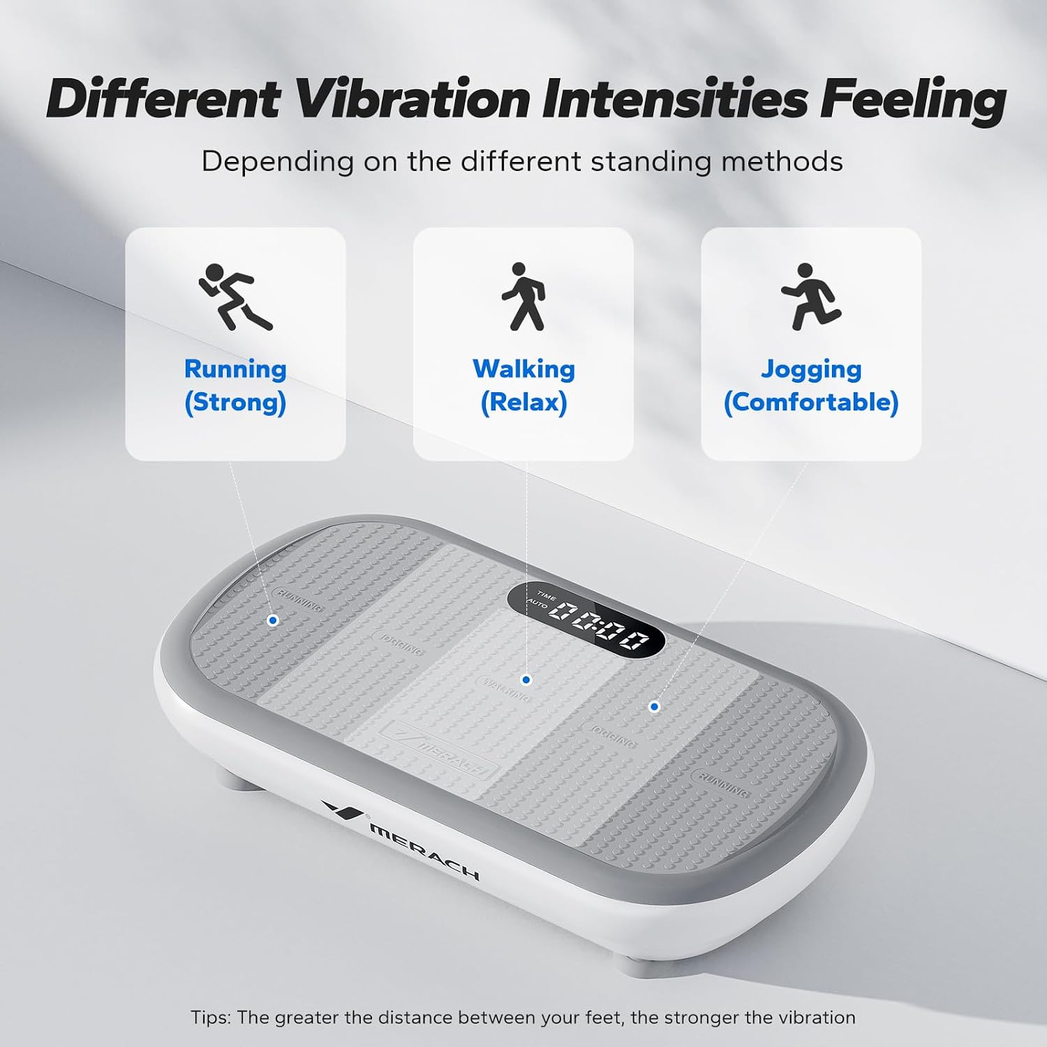 Merach CV40 Curved Vibration Plate Exercise Machine with 440lbs Capacity