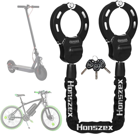 Scooter Lock, Bike Locks High Security with Key, 36.22inch Heavy Duty Bike Lock Chain, Accessories for Electric Scooter, E-Bikes