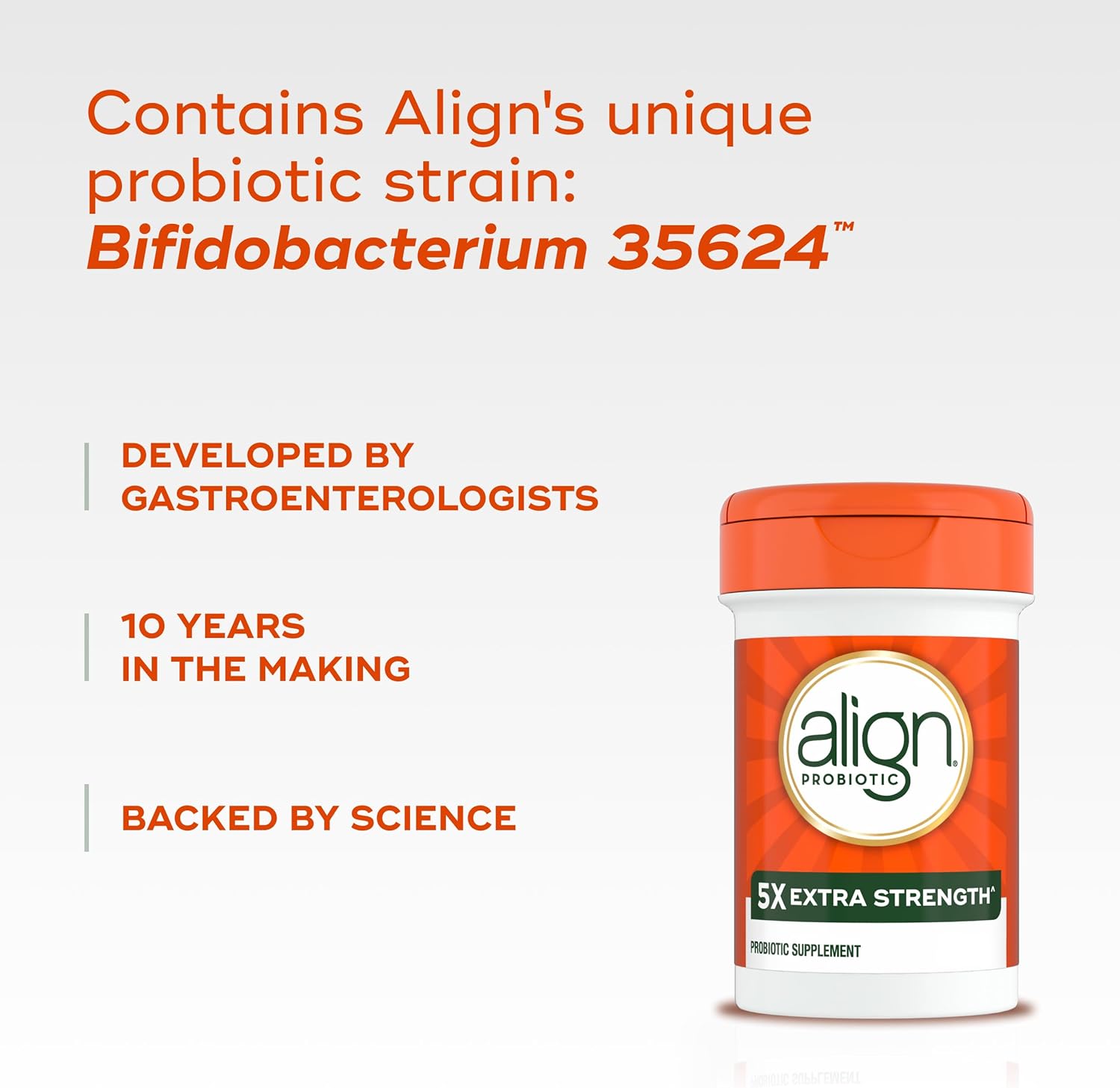 Align Probiotic Extra Strength, Probiotics for Women and Men, #1 Doctor Recommended Brand‡, 5X More Good Bacteria to Help Support a Healthy Digestive System*, 21 Capsules