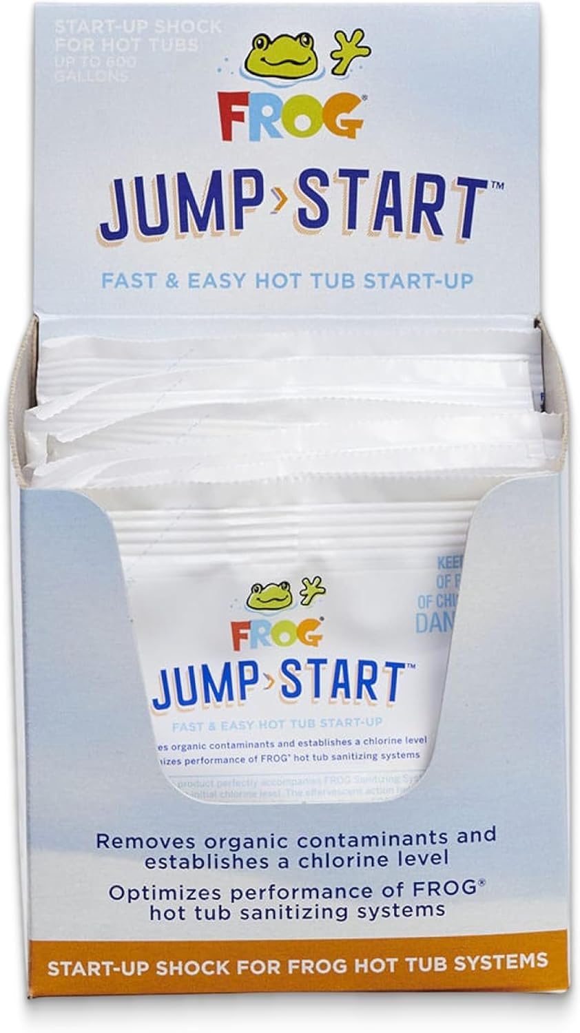 FROG Jump Start, Single Dose Chlorine Shock for Hot Tubs, 12 Pack