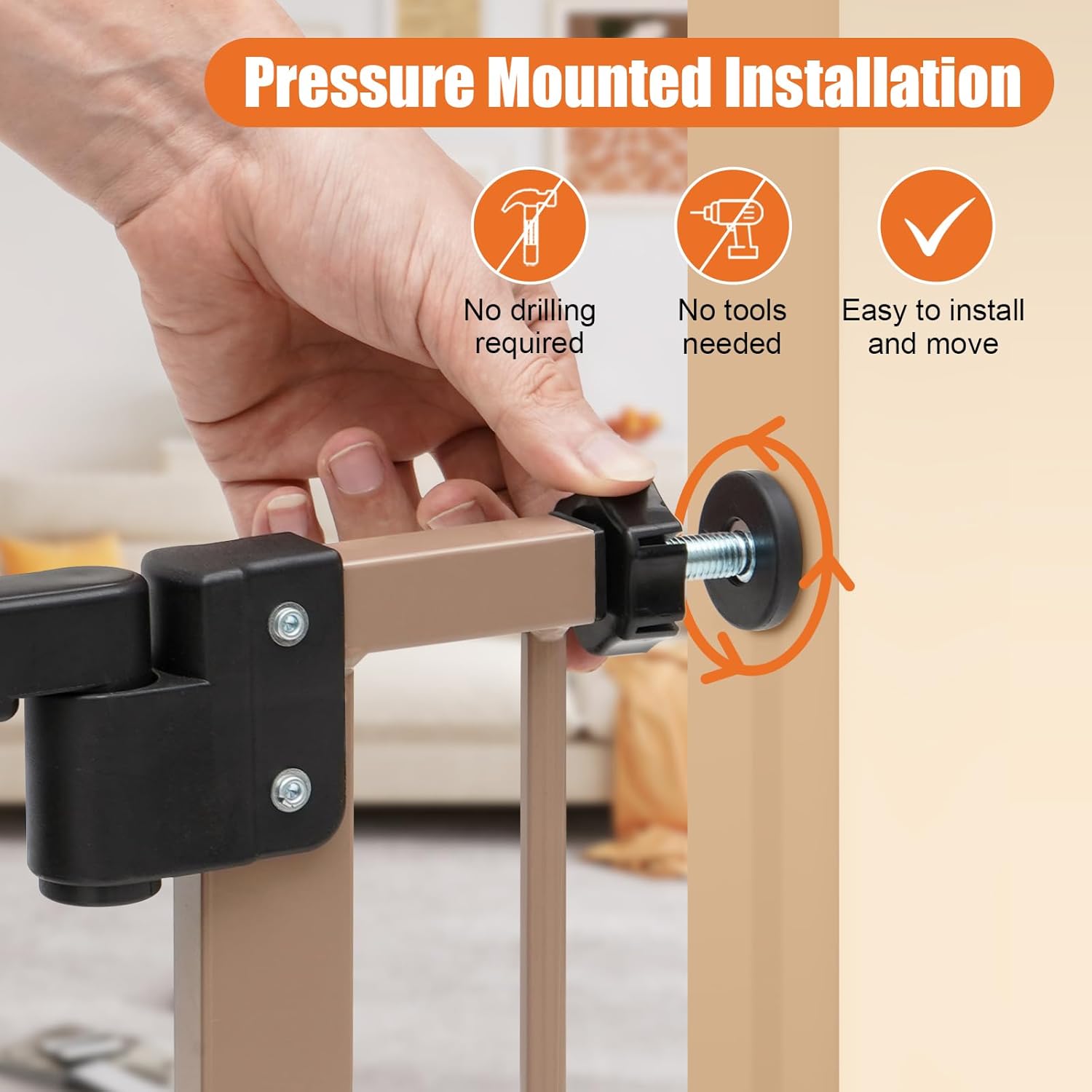 keny 29"-47.3" Extra Wide Baby Gate for Stairs, Auto Close Safety Dog Gate