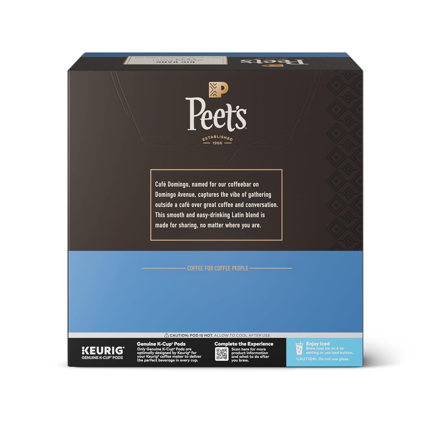 Peet's Coffee, Medium Roast Keurig K-Cup Pods, 100% Arabica Coffee - Café Domingo 54 Count (1 Box of 54 Pods)