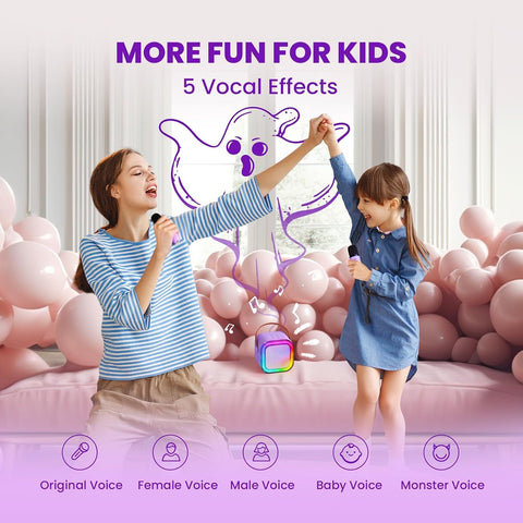 IROO Mini Karaoke Machine for Kids, Birthday Gifts Toys for Girls Ages 3-12