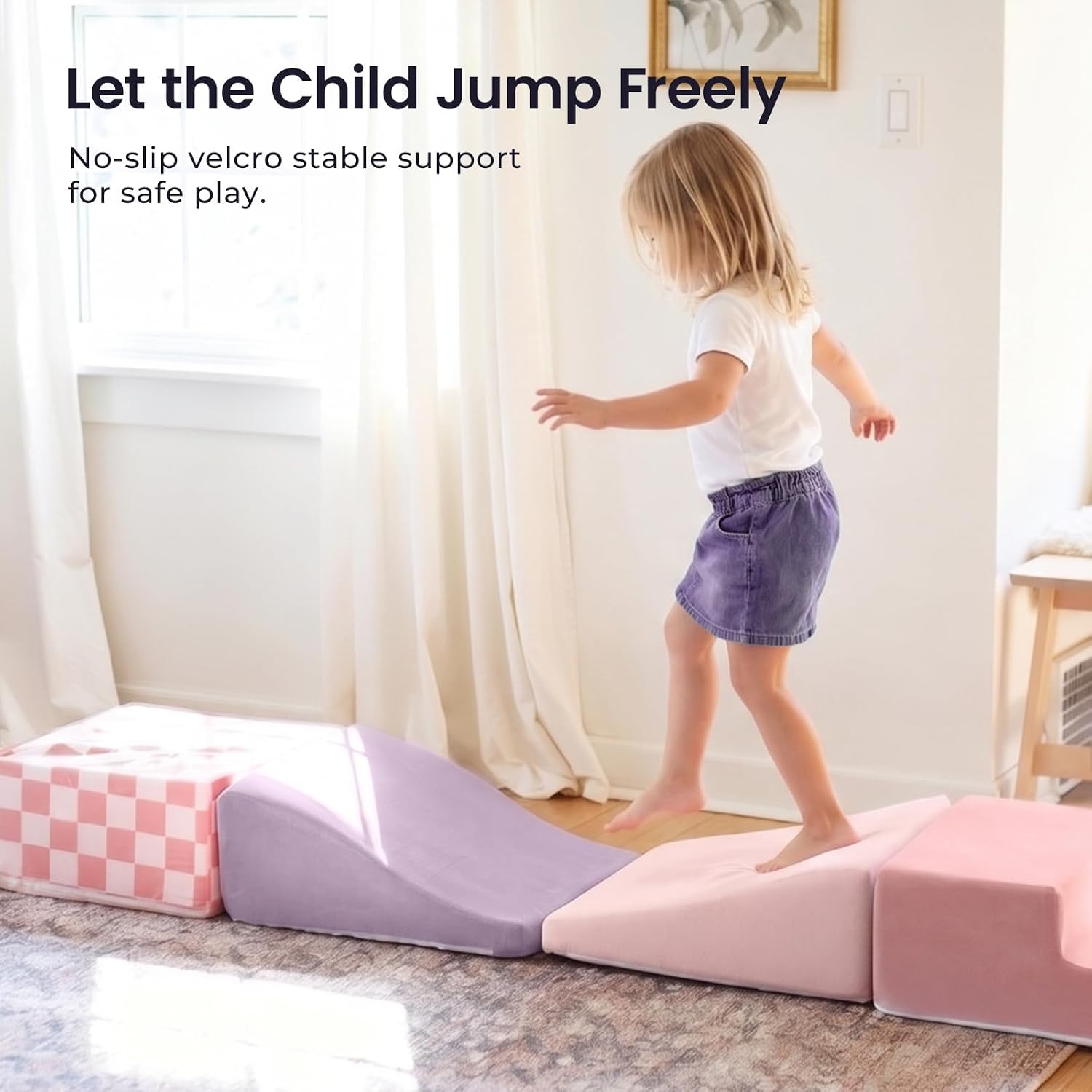 Tiny Land Soft Foam Climbing Blocks for Toddlers, 6-Piece Foam Blocks