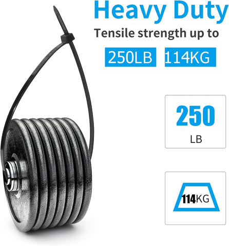 XINGO 31 inch White Zip Ties Heavy Duty 40PCS, 250 LBS Ultra Strong Plastic Wire Ties, Large Cable Ties Extra Long Tie Wraps, Indoor and Outdoor UV Resistant