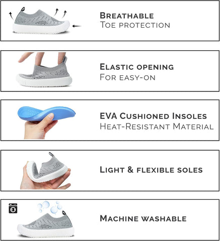 JAN & JUL Slip-on Knit Shoes, Machine Washable and Lightweight Sneakers for Toddler Boys and Girls