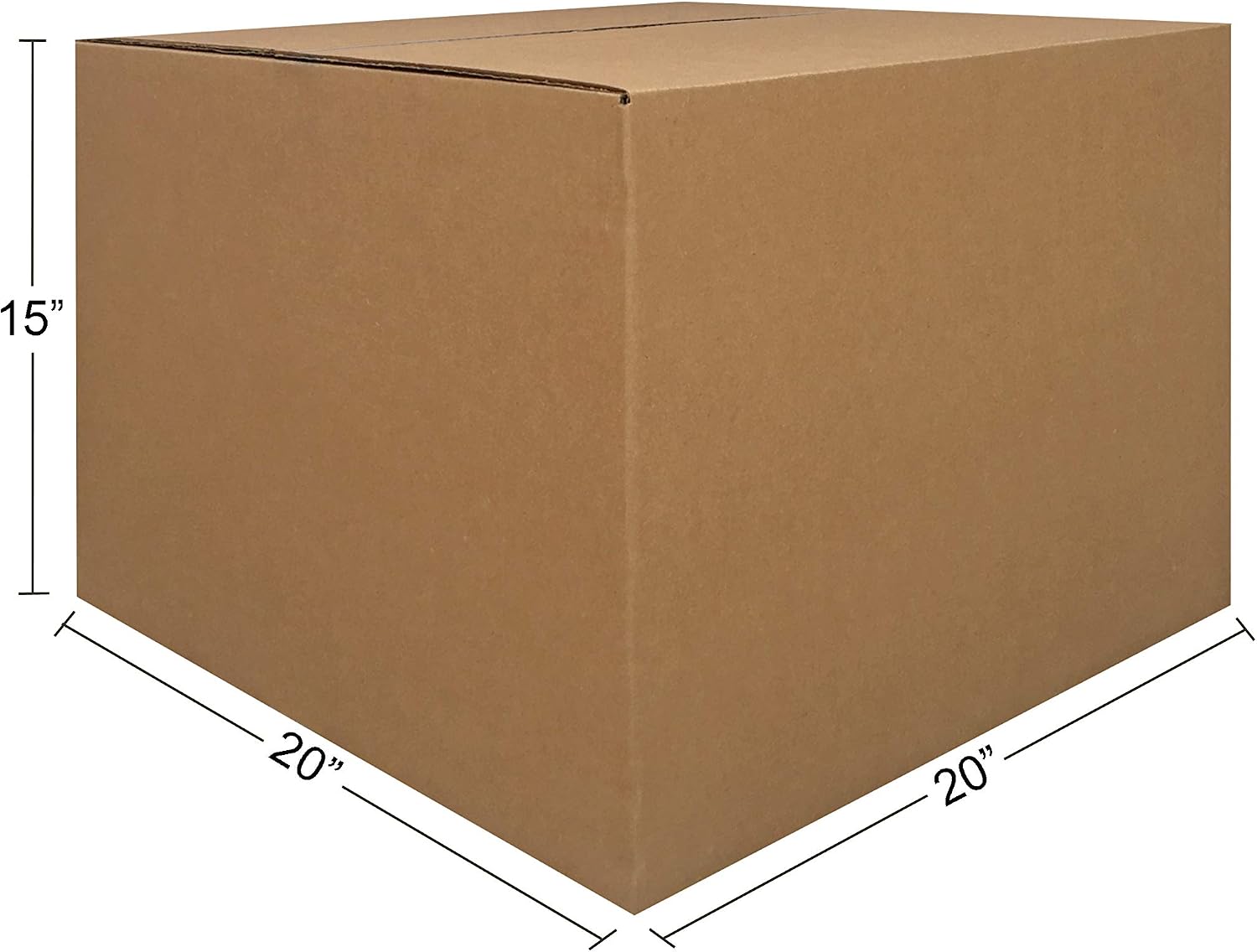 Amazon Basics Cardboard Moving Boxes for Packing and Shipping, Large Size, 20" x 20" x 15", Brown, 6-Pack
