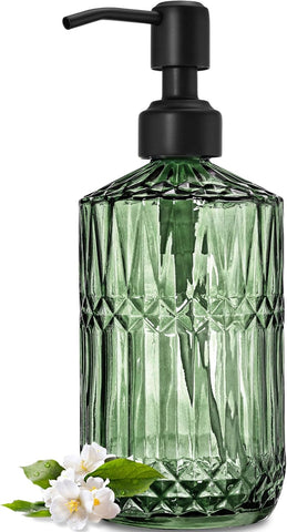 JASAI 18 Oz Green Soap Dispenser with Black Rust Proof Pump