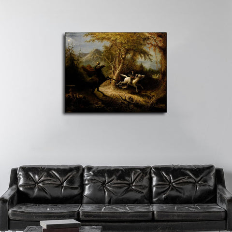 ZJWZJY Sleepy Hollow Tales The Headless Horseman Quest Ichabod Crane Poster Decorative Painting Modern Picture Canvas Wall Art Bedroom Office Living Room Decoration (12x16inch Framed)