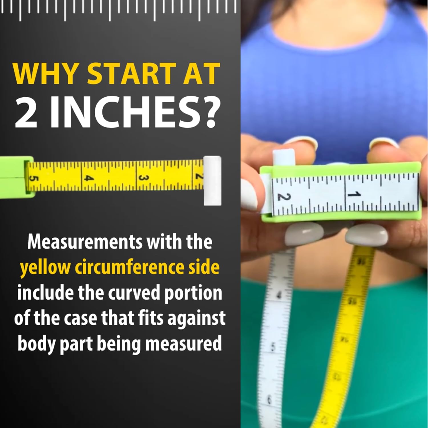 Perfect Body Tape Measure - 80 Inch Automatic Telescopic Tape Measure - Retractable Measuring Tape for Body: Waist, Hip, Bust, Arms, and More (Black - 80 inch)