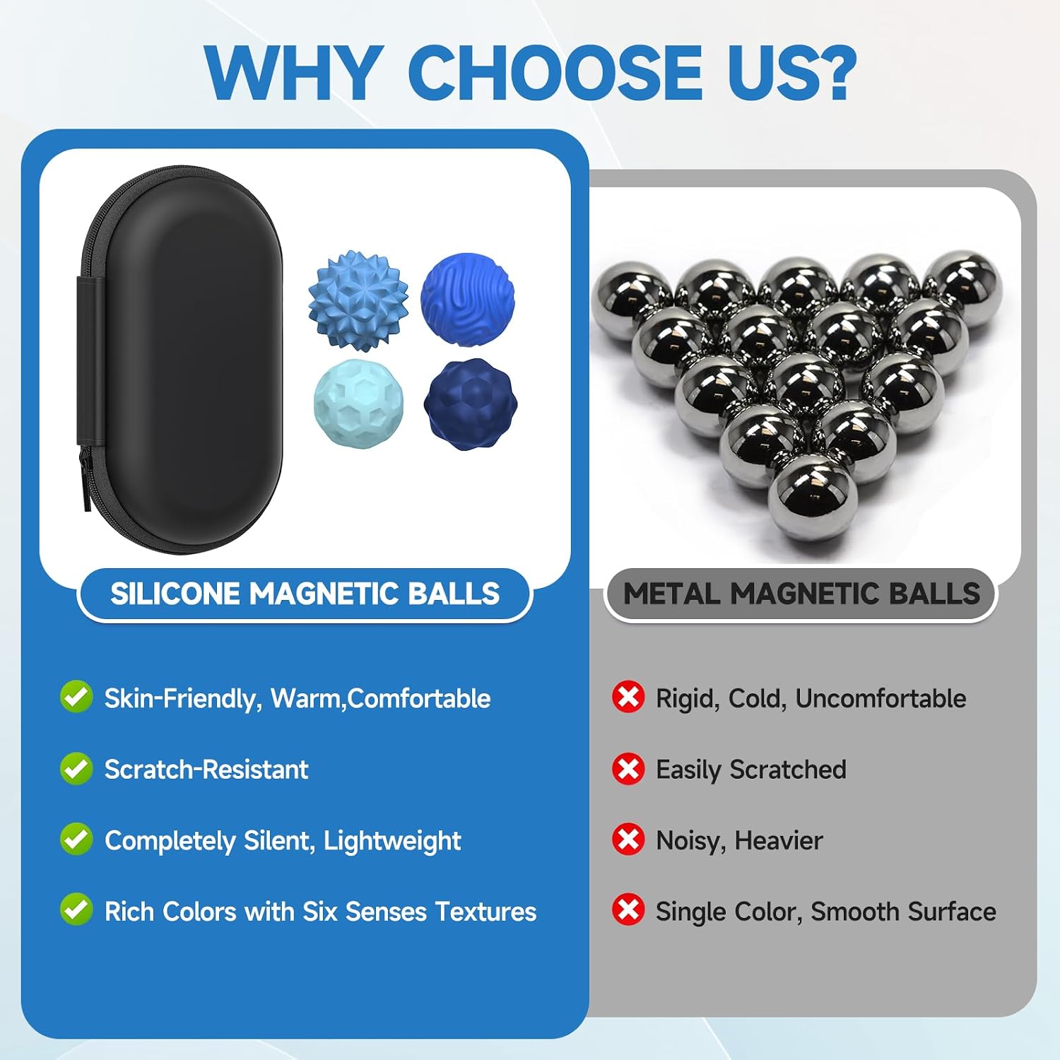 Magnetic Fidget Balls for Adults & Teens, Silent Fidget Toys for Office