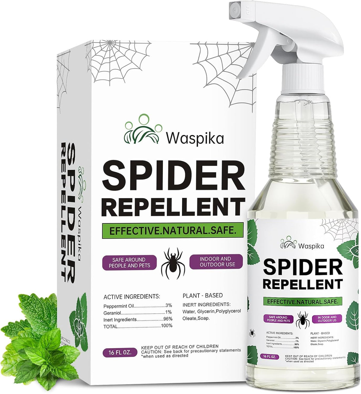 Peppermint Oil Insect and Spider Repellent Spray, Repels and Kills Ants and Bugs, Extra Strength Natural Plant Based Pest Control for Home, Kitchen and Garden, Safe for Family and Pets, 16 oz