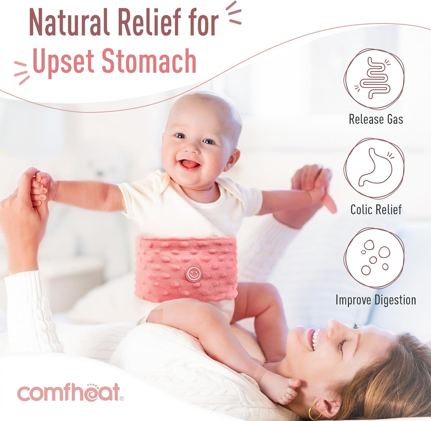 Colic and Gas Relief for Newborns and Infants, Heated Tummy Wrap
